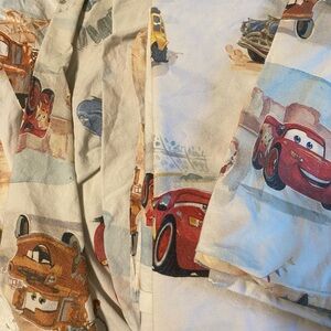 Pottery Barn- Cars 100% organic cotton twin sheet set